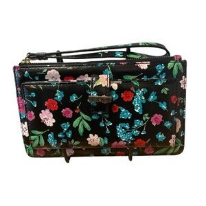 Kate spade floral wristlet wallet